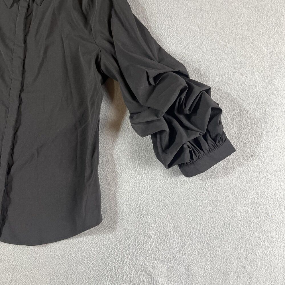 Tuckernut Pomander Place Black Alessia Top XXL Ruffle Balloon Sleeve - Picture 3 of 12